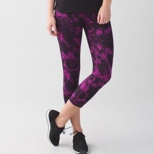 Lululemon Wunder Under Tie Dye Cropped Leggings